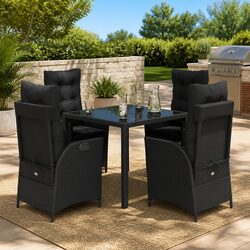5 Piece Garden Dining Set - Dimensions and Material Overview