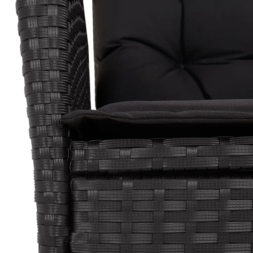 7 Piece Black Garden Dining Set