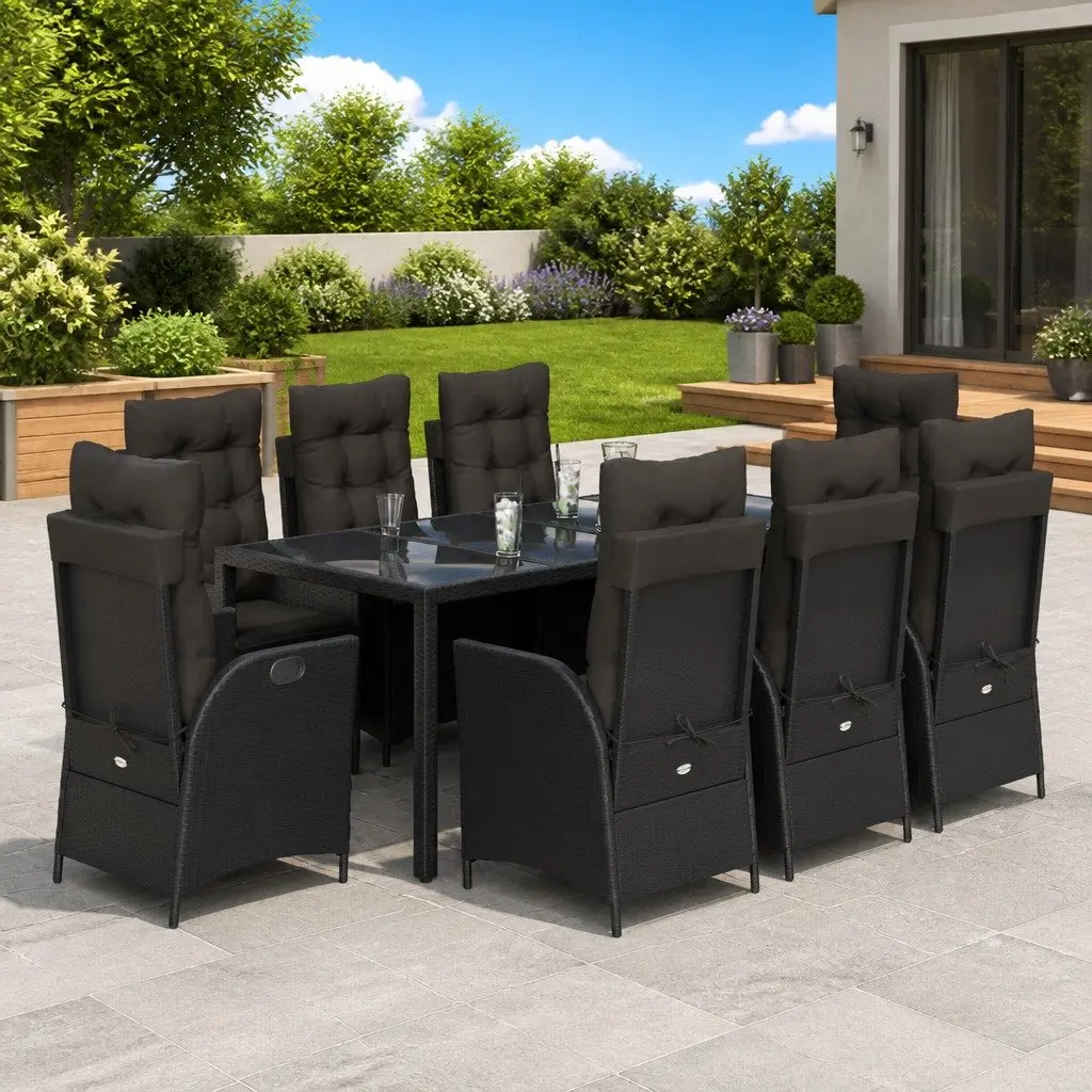 9 Piece Outdoor Garden Dining Set