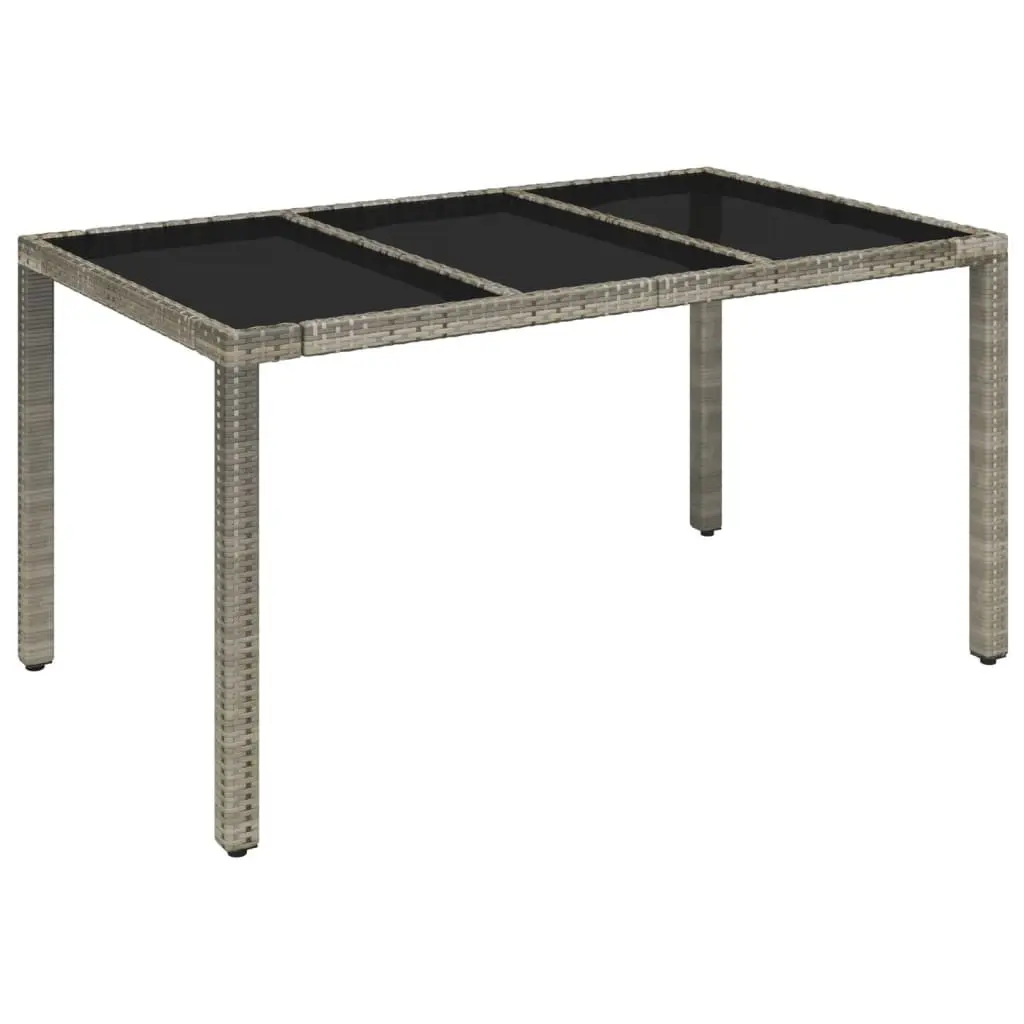 Garden Dining Set Outdoor Furniture 5 Piece Grey Poly Rattan Patio Table Chairs