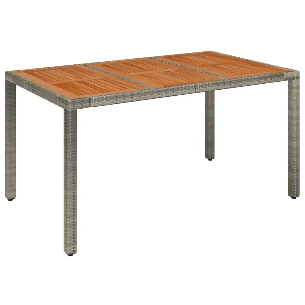 Garden Dining Set 7 Piece with Grey Rattan and Cushions