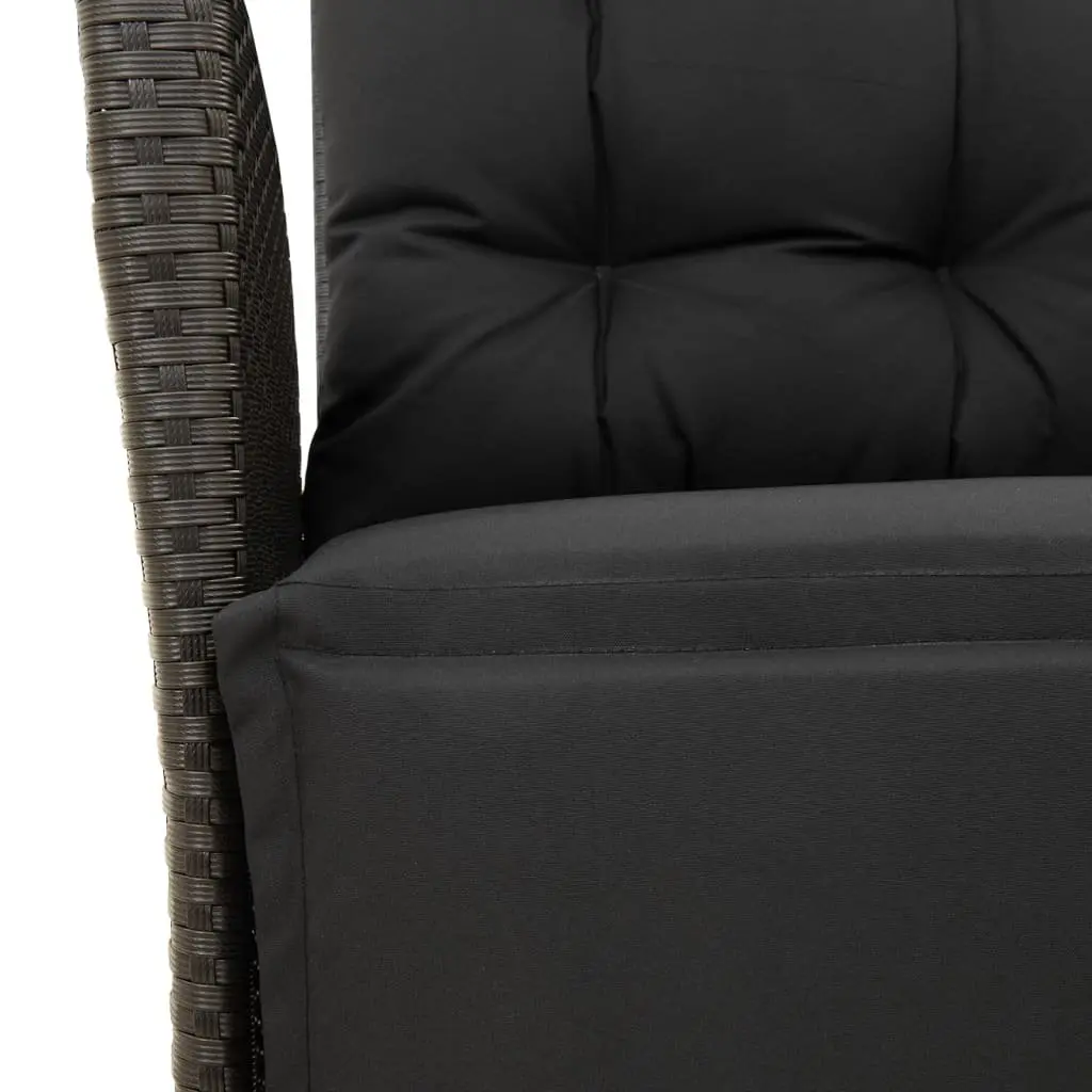 Garden Dining Set 9 Piece Outdoor Patio Furniture Black Poly Rattan