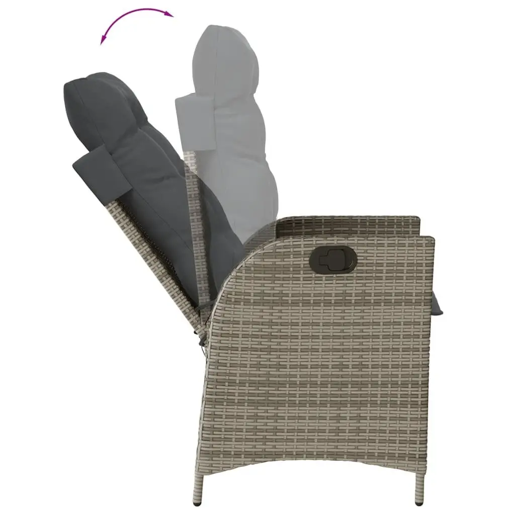 7 Piece Grey Outdoor Dining Set with Cushions