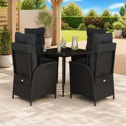 5 Piece Garden Dining Set: 4 Chairs and 1 Table