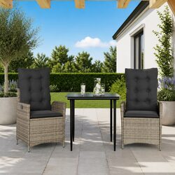 Specifications of Grey Poly Rattan Garden Dining Set