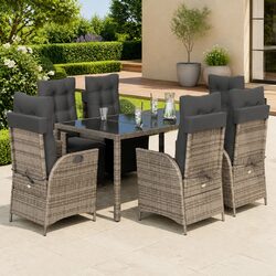 Specifications of 7 Piece Grey Garden Dining Set