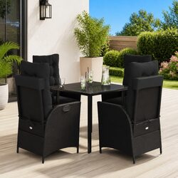 5-Piece Outdoor Dining Set with Adjustable Features