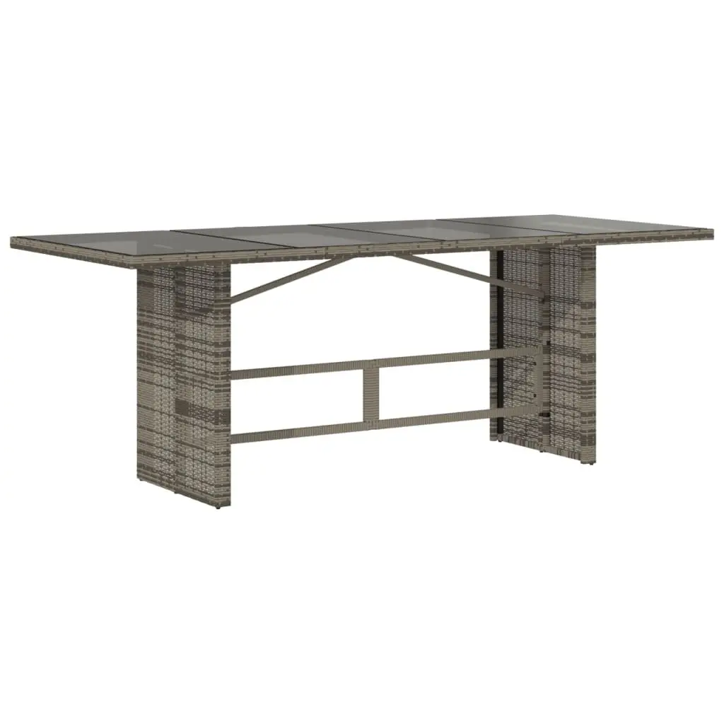 9-Piece Garden Dining Set with Grey Rattan and Cushions