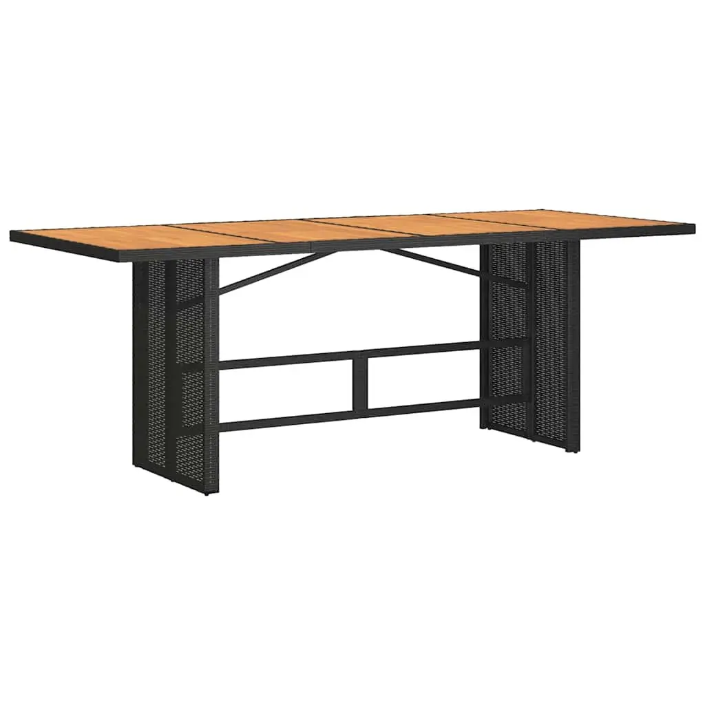 Outdoor Dining Set Garden 7 Piece Black Patio Table