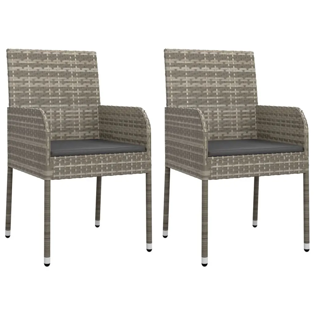 9 Piece Grey Poly Rattan Dining Set