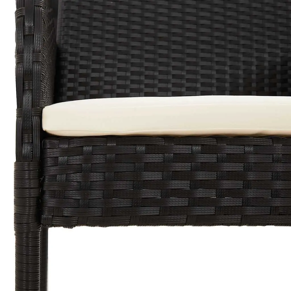 9 Piece Black Outdoor Dining Set