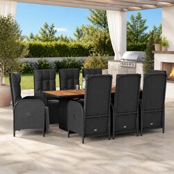 Detailed Specs for a 9-Piece Outdoor Dining Set