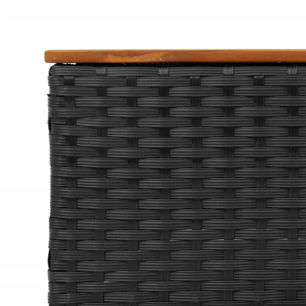 5 Piece Outdoor Garden Sofa Set Black Poly Rattan Furniture Patio