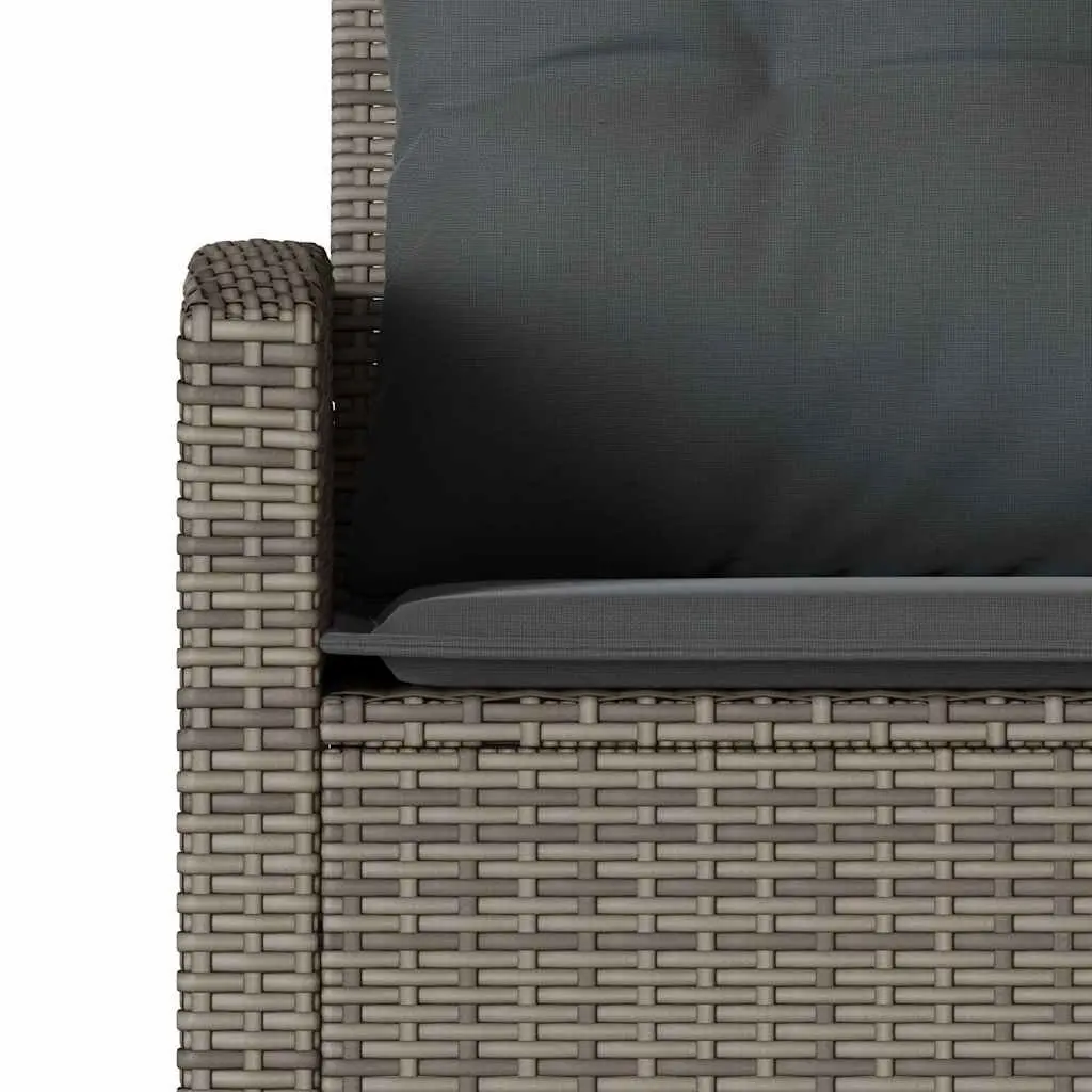 6-Piece L-Shaped Grey Garden Sofa Set