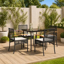 Specifications of Black 5 Piece Garden Dining Set
