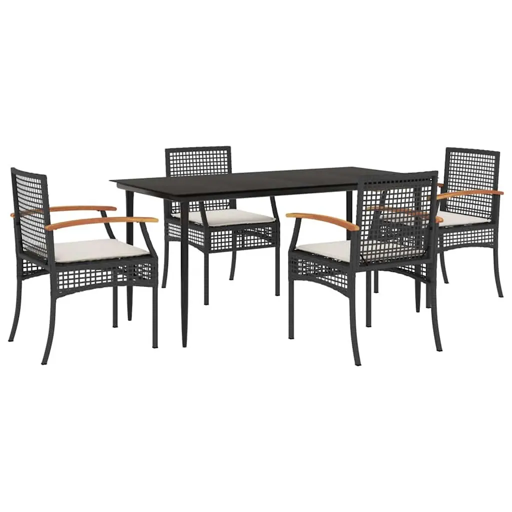 Garden Dining Set Outdoor Furniture 5 Piece Patio Table Chairs with Cushions