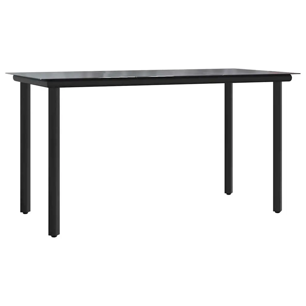 5 Piece Outdoor Dining Set with Tempered Glass Top