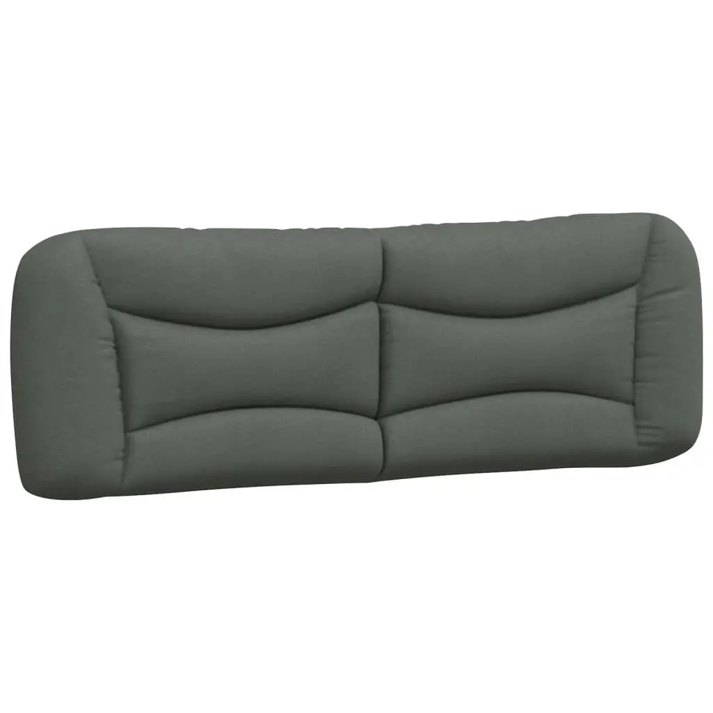 Queen Bed Frame with LED Lights Dark Grey Fabric Headboard 152x203cm Bedroom