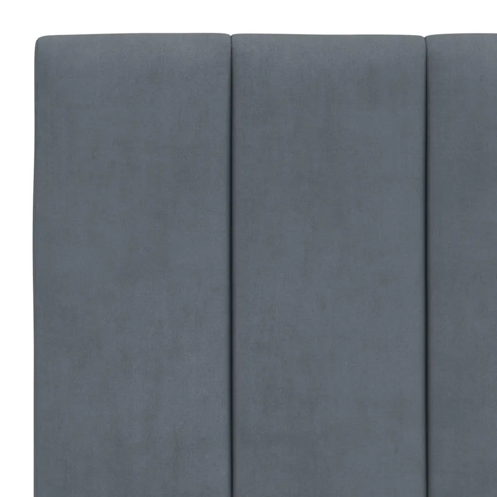 Bed Frame with LED Lights for Bedroom Dark Grey Velvet 90x190 cm