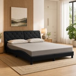 Queen Bed Frame Dimensions 152x203 cm with LED Lights