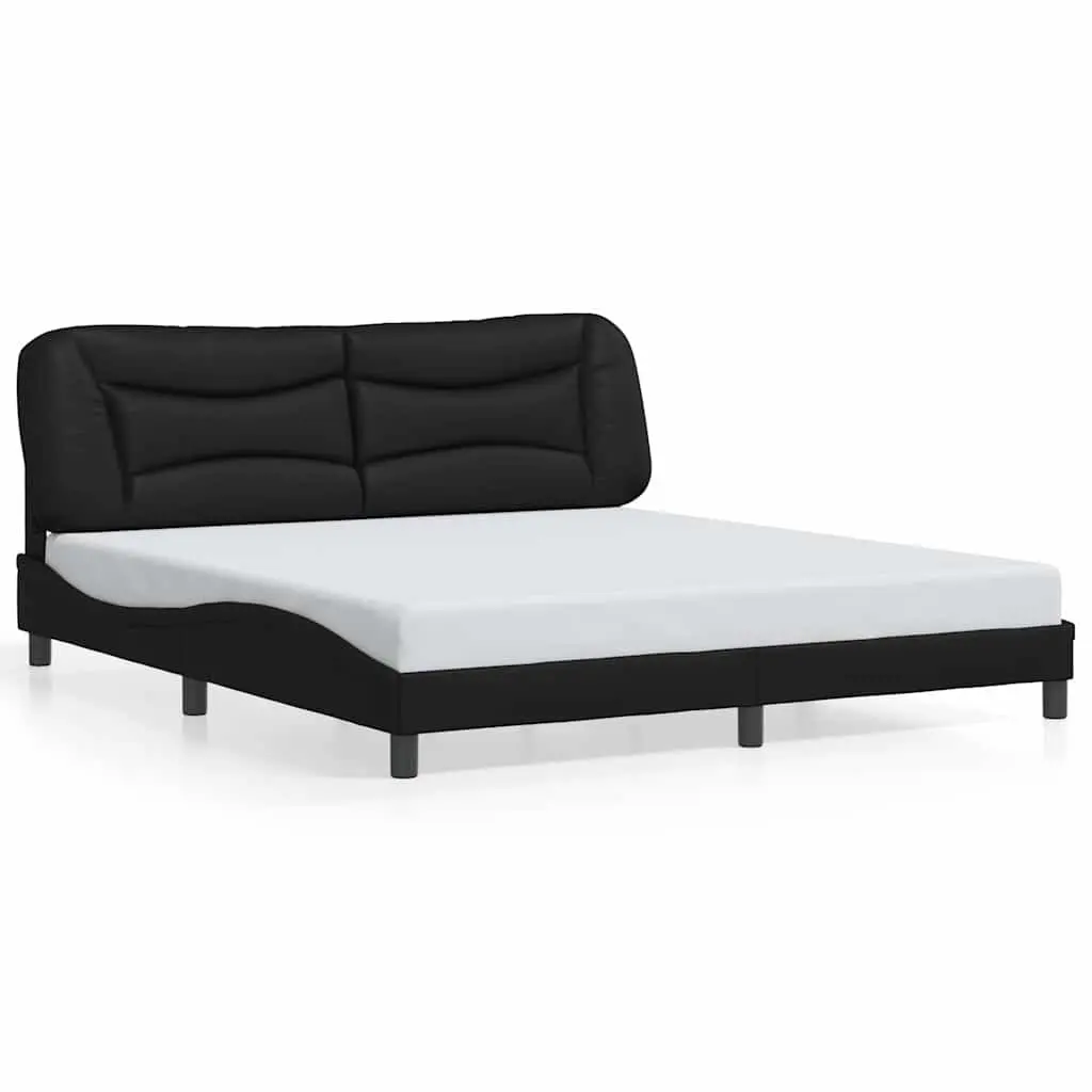 Bed Frame with LED Strip Lights for Bedroom 180x200cm
