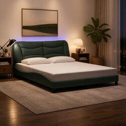 Queen Bed Frame Dimensions 152x203 cm with LED Lights