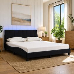 Queen Bed Frame Specifications: 152x203 cm with Velvet Headboard