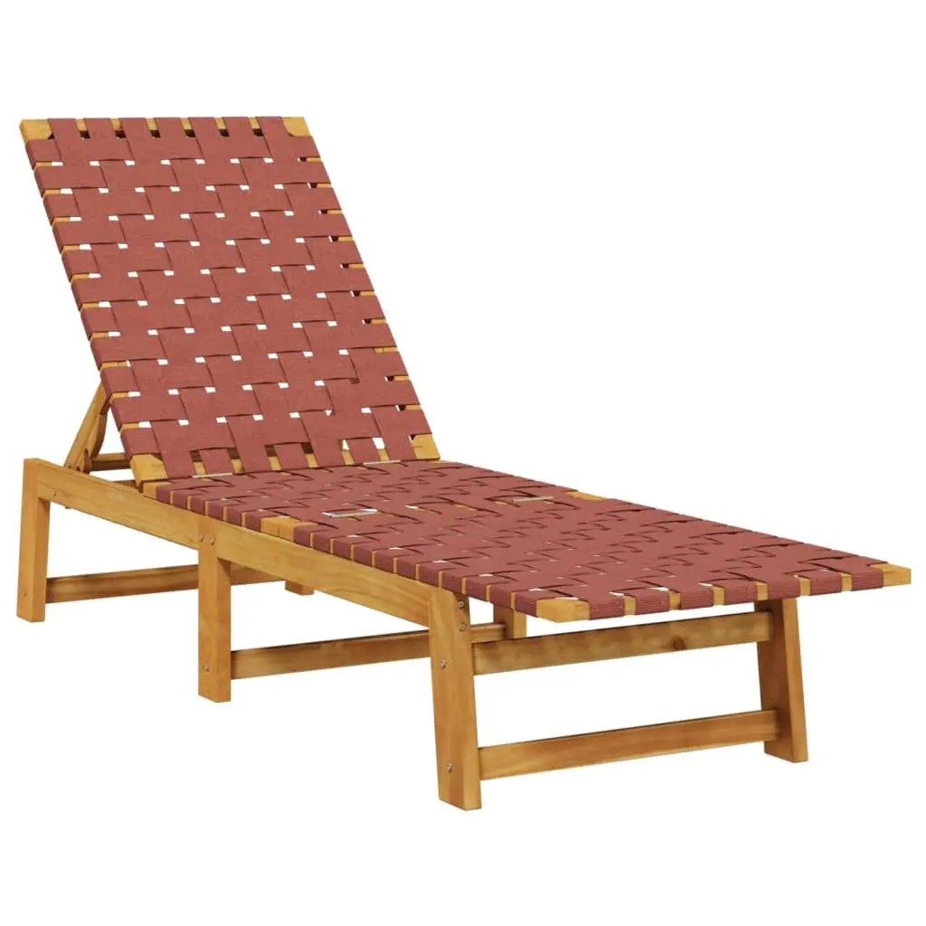 Red Outdoor Sun Loungers with Table