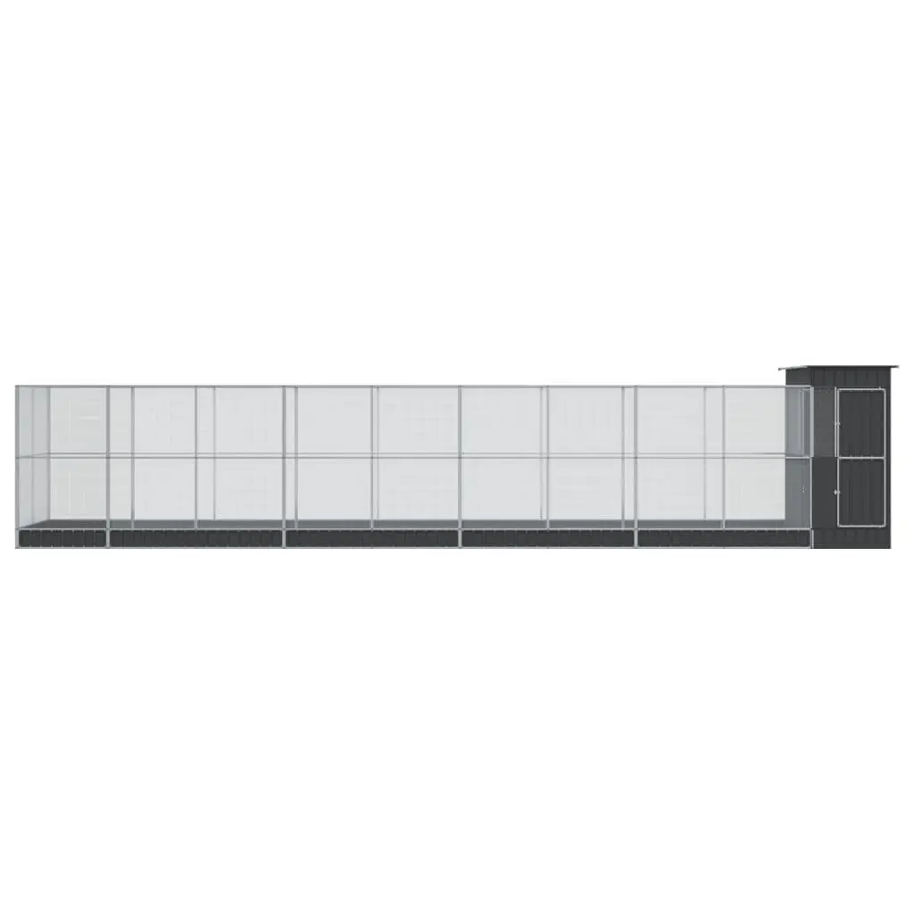 Large Bird Aviary with Extension Outdoor Galvanised Steel Mesh Cage for Parrots