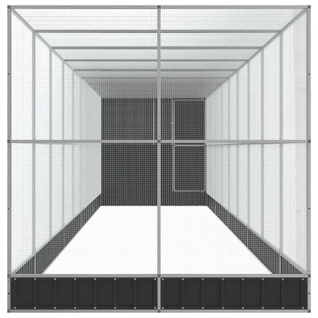 Large Bird Aviary with Extension Outdoor Galvanised Steel Mesh Cage for Parrots