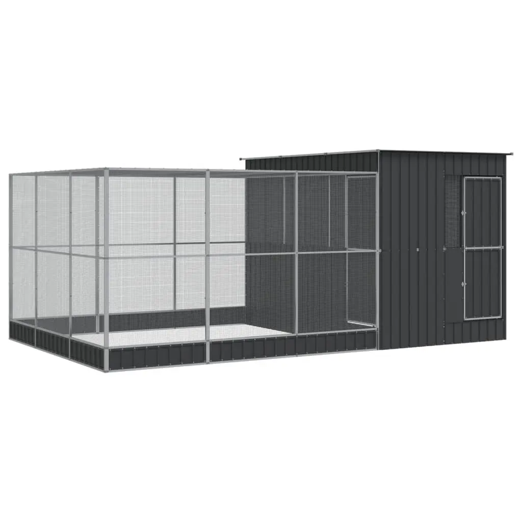 Silver Aviary with Extension 497x303x216 cm