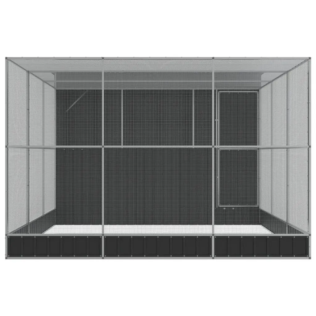 Silver Aviary with Extension 497x303x216 cm