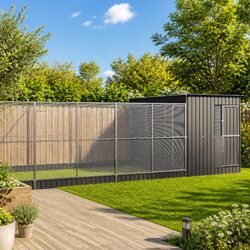 Large Aviary with Extension: Dimensions 704 x 303 x 216 cm