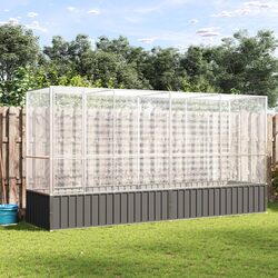 Spacious Bird Aviary with Extension: 418.5 x 107 x 212 cm