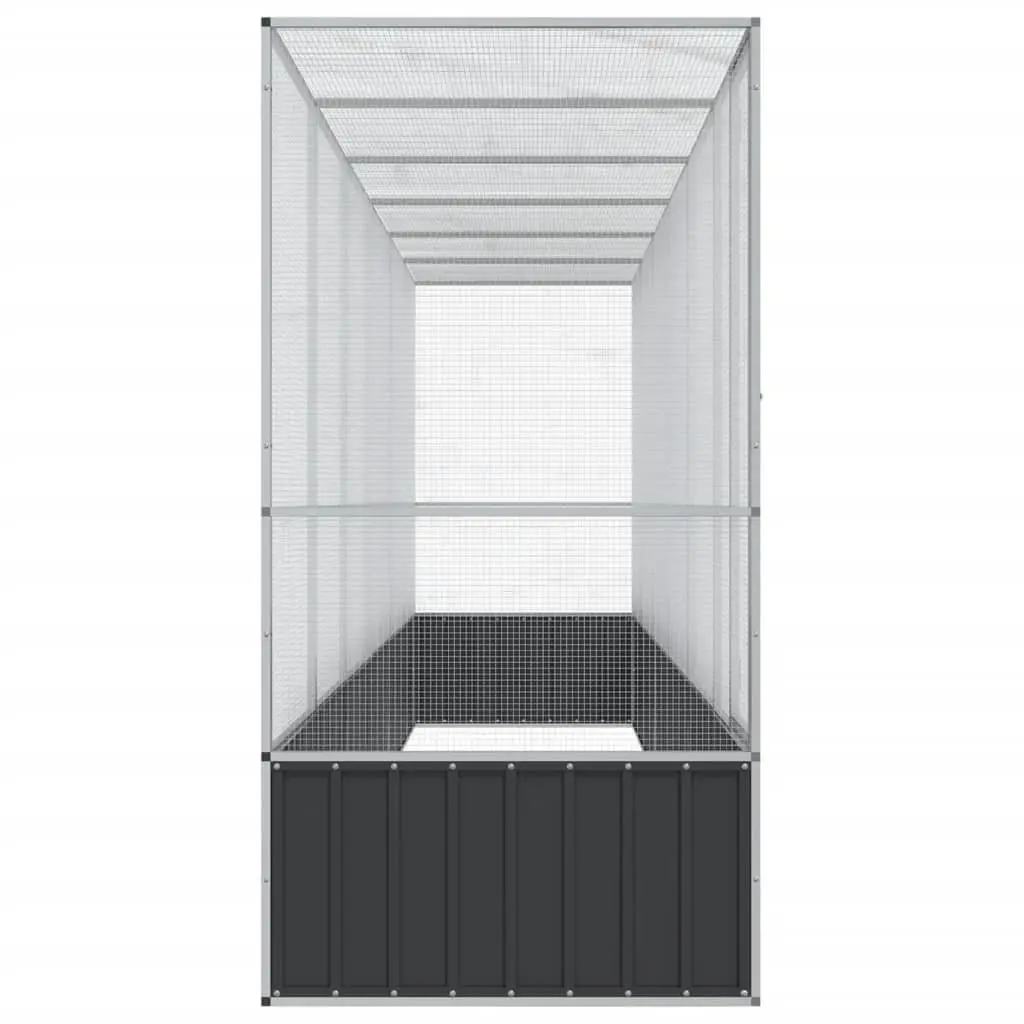Bird Aviary with Extension Outdoor Flight Cage Large Silver 6265 x 107 x 212 cm