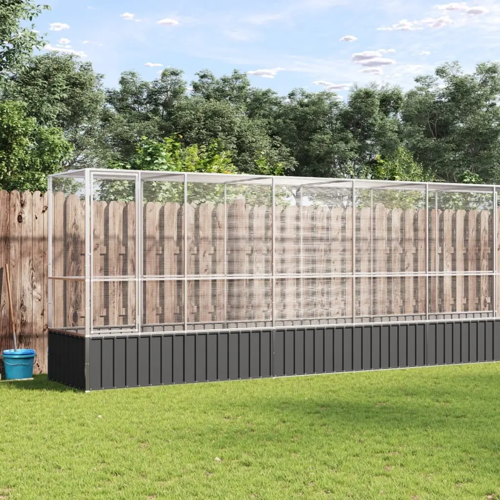 Bird Aviary Outdoor Use Large Silver Steel Mesh Cage