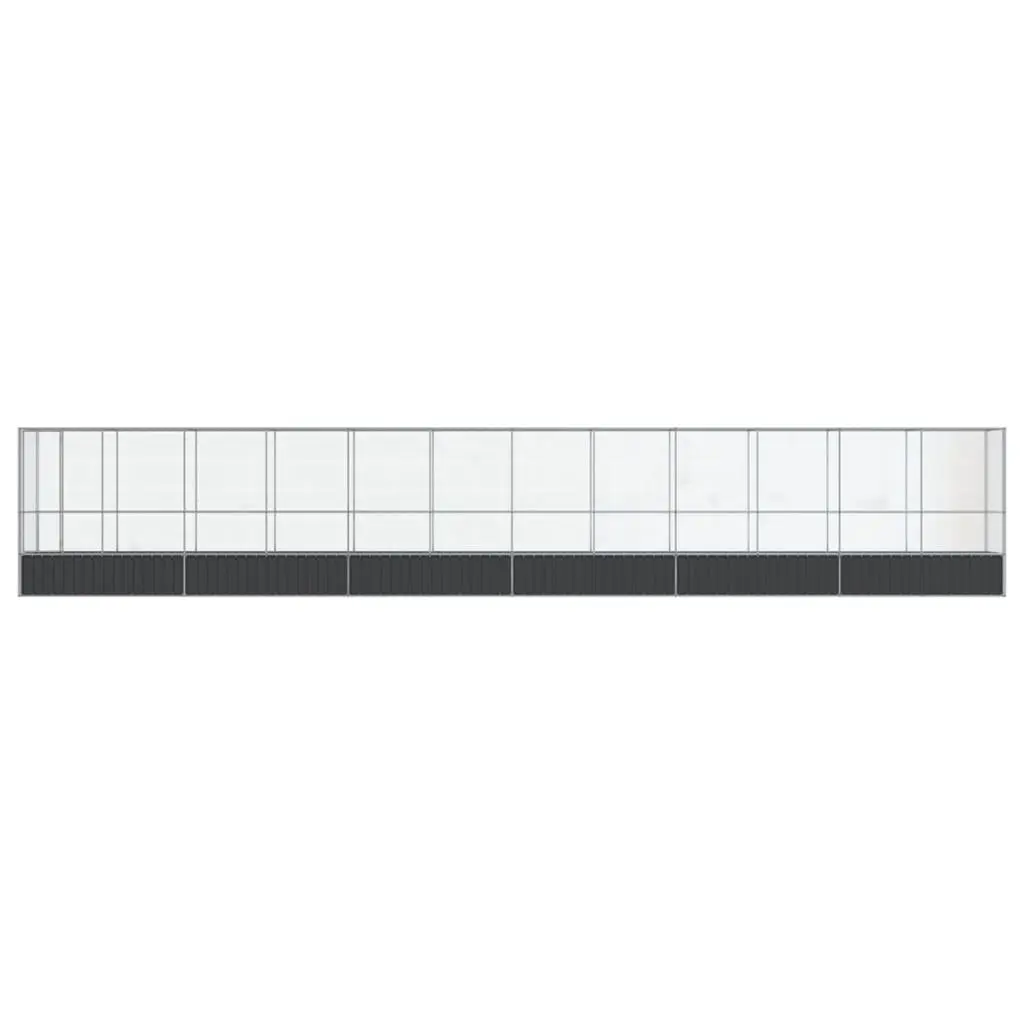 Large Bird Aviary Outdoor Enclosure Silver Steel Mesh Cage 1250.5 x 107 x 212 cm