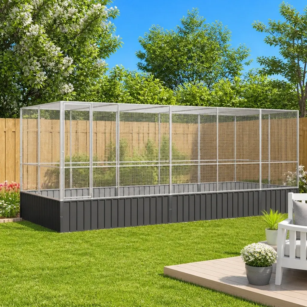 Large Bird Aviary with Extension