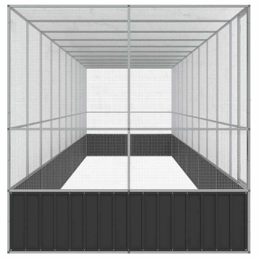 Large Bird Aviary Outdoor Flight Run with Extension Steel Mesh Cage 1039 x 207 x 212 cm