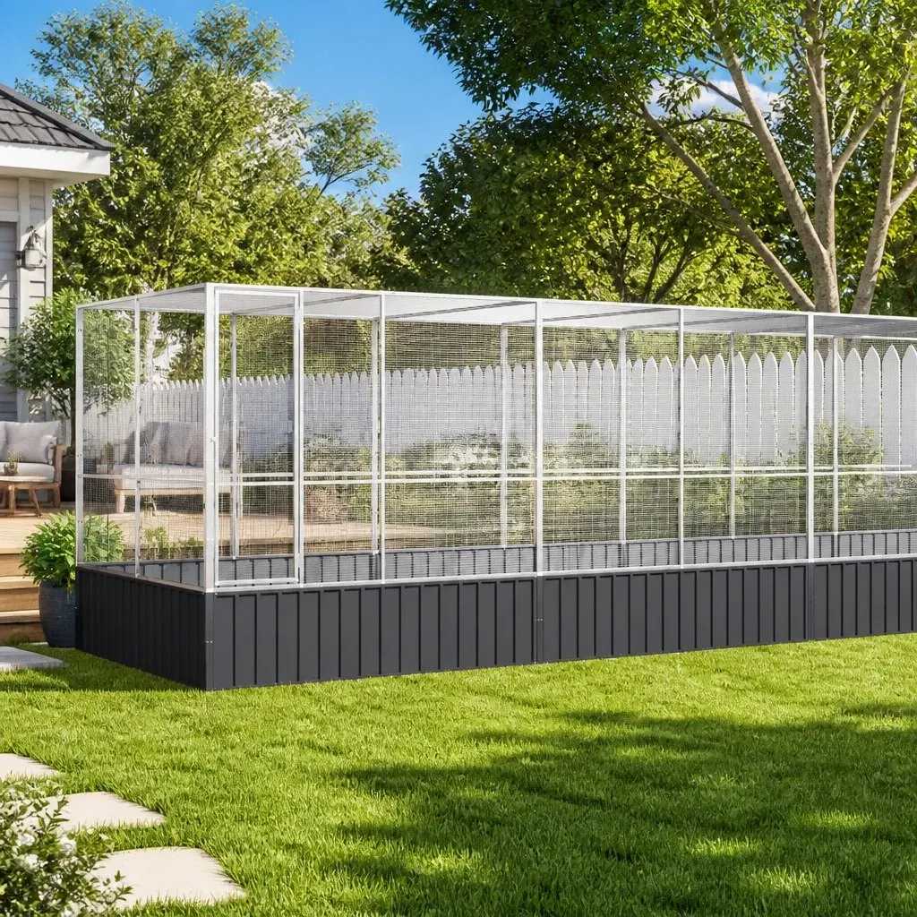 Bird Aviary Outdoor Cage Large Steel Mesh Enclosure