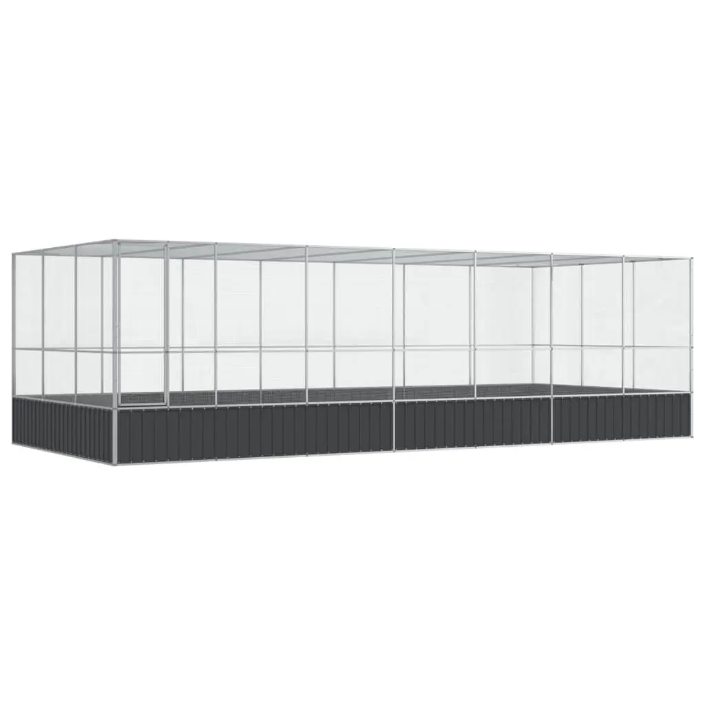 Bird Aviary Large Outdoor Silver Galvanised Steel Mesh Cage