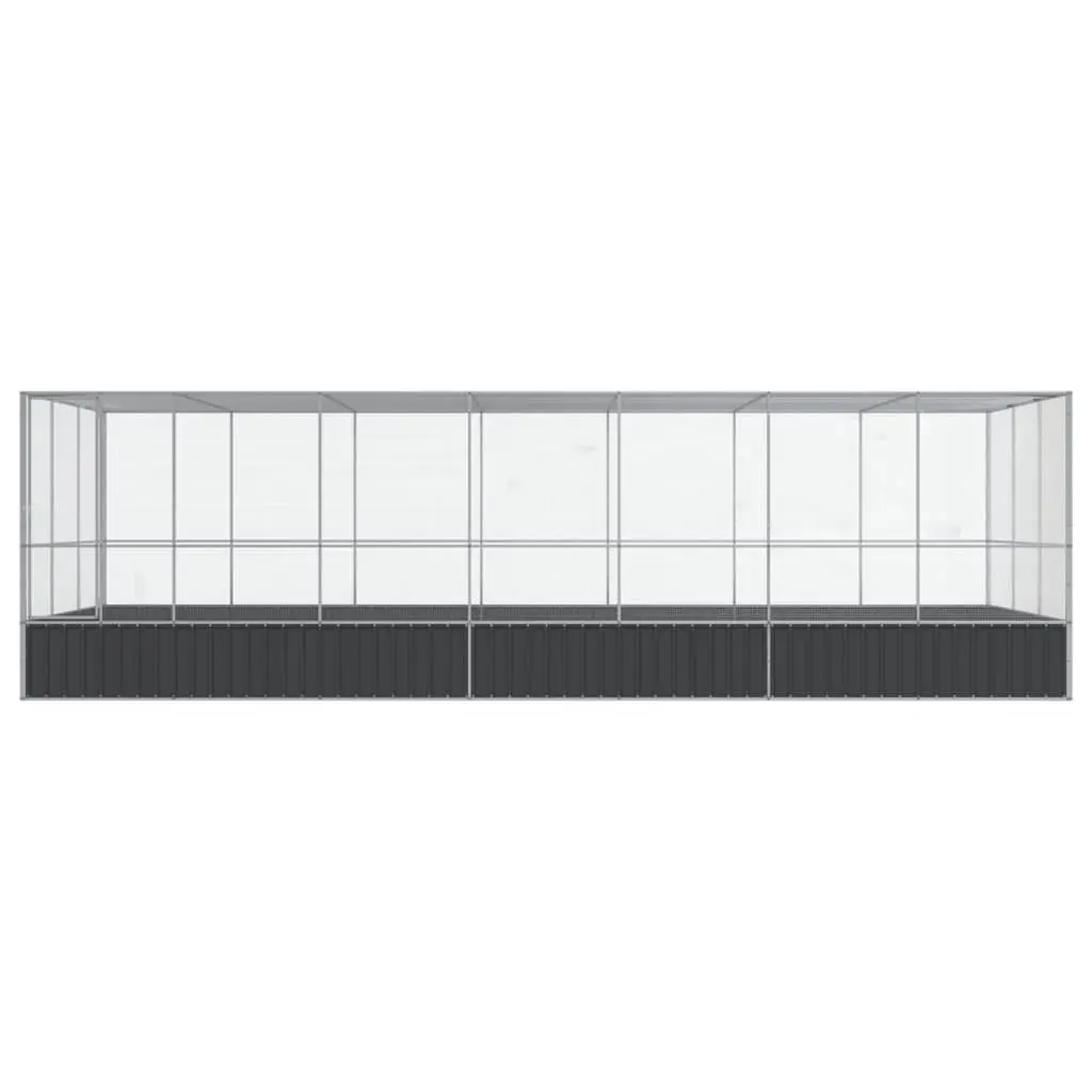 Bird Aviary Large Outdoor Silver Galvanised Steel Mesh Cage