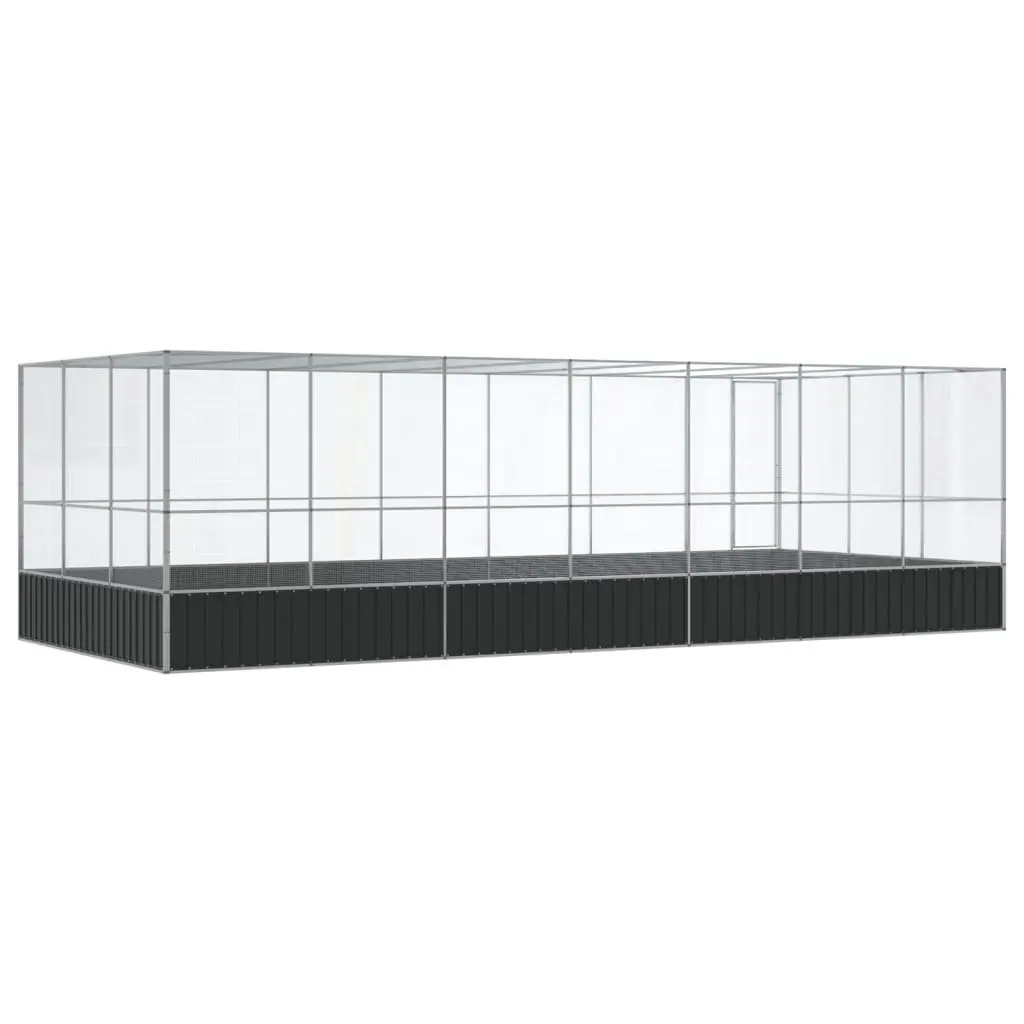 Bird Aviary Large Outdoor Silver Galvanised Steel Mesh Cage