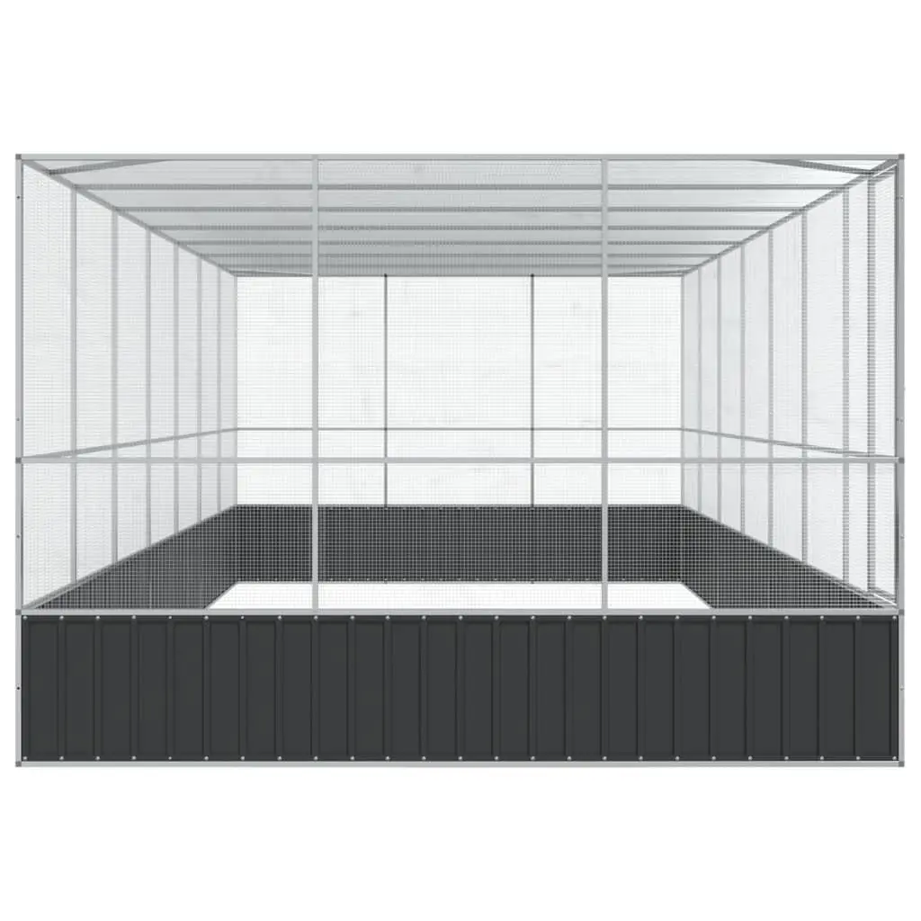 Bird Aviary Large Outdoor Silver Galvanised Steel Mesh Cage