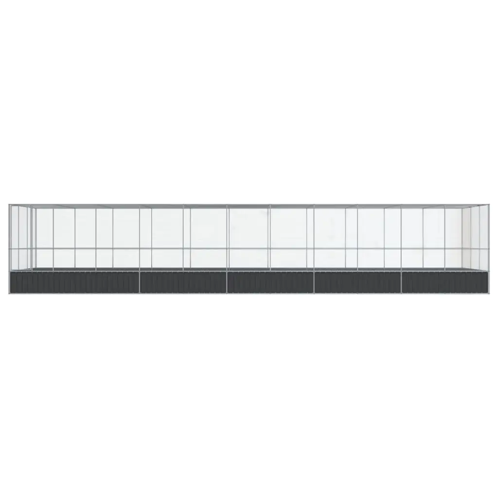 Aviary with Extension for Birds 1139x307x212cm Steel Frame Mesh Bird Cage