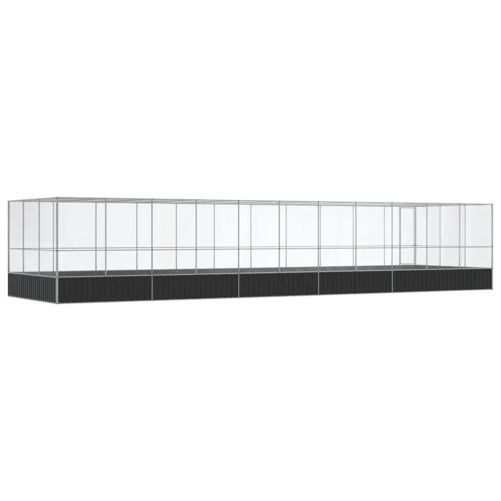 Aviary with Extension for Birds 1139x307x212cm Steel Frame Mesh Bird Cage