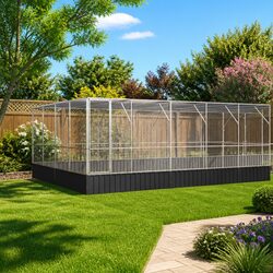 Specifications for Large Silver Bird Aviary with Extension