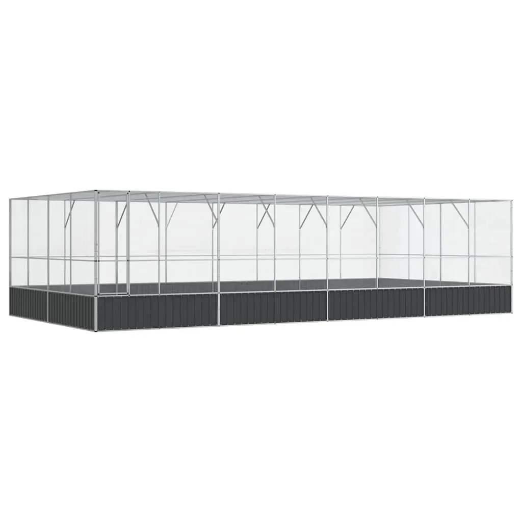 Large Silver Outdoor Bird Aviary