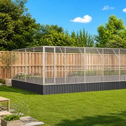 Large Bird Aviary Enclosure with Extension Specifications 1246x414x212cm
