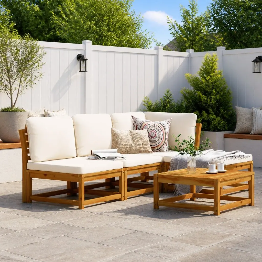 5 Piece Outdoor Sectional Sofa Set